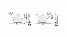 Колодки дискового тормоза FA346 #20 X-TECH (lsemi -metallic) полуметаллические
