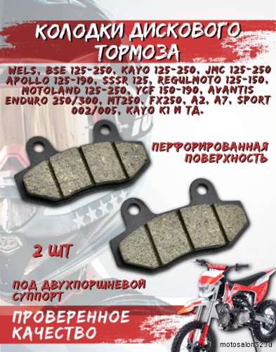Колодки дискового тормоза FA086 двухпоршневые 