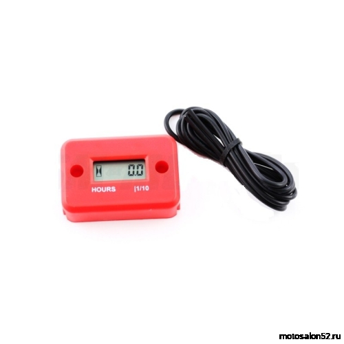 Счетчик моточасов (без тахометра) SMP-006 красный, SM-PARTS 