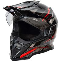 Шлем HIZER B6197-1 #5 black/red размер M 