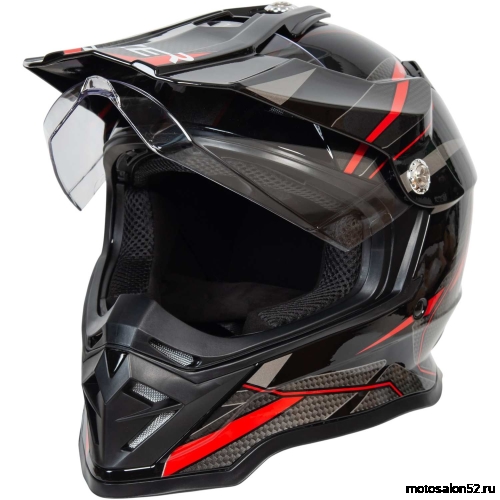 Шлем HIZER B6197-1 #5 black/red размер L 