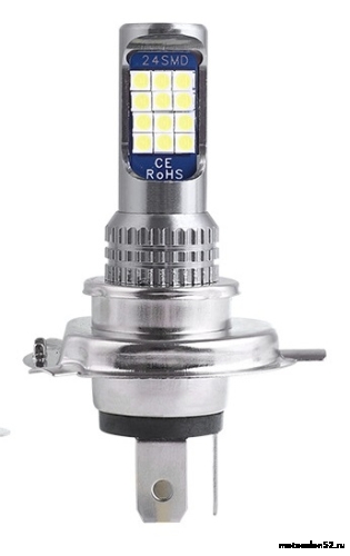 Лампа фары H4 LED 24SMD 800LM 