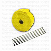 Термолента для глушителя мотоцикла 5 метров, 2,5 см желтая 