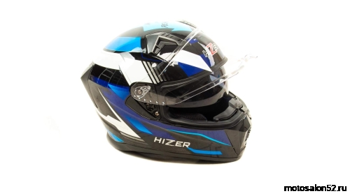 Шлем HIZER J5320 black/blue (2 визора) размер L  фото 2