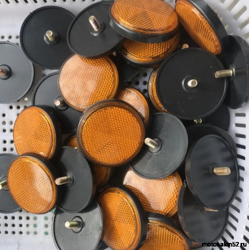 Катафоты универсальные круглые D55 мм, резьба 6 мм (2 шт.)  фото 3