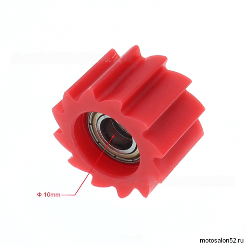 Ролик успокоителя приводной цепи для мотоциклов 10 мм красный CN 
