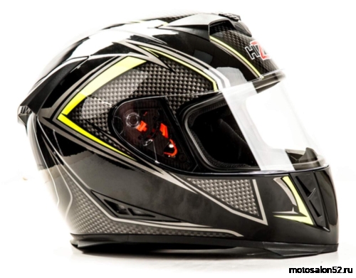 Шлем HIZER J5311 #1 black/lemon XL 