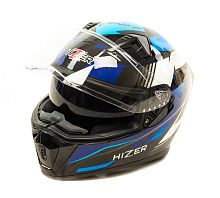 Шлем HIZER J5320 black/blue (2 визора) размер XL 