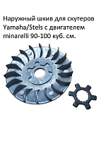Шкив наружный переднего вариатора Yamaha JOG90 черная DONGXIN 