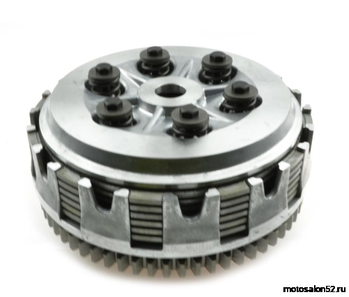 Барабан сцепления 177MM Zongshen NC250 в сборе (8 паз+8 полупаз) 6 болт 7 диск 