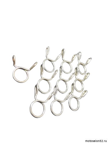 Хомут самозажимной для бензошланга (10 шт.)  фото 5