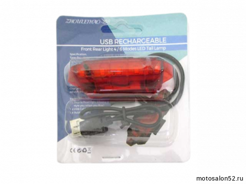 Фонарь задний usb, на подседельный штырь, 4 режима Z-218