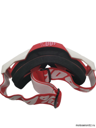 Очки мотокросс 100% red/white желтое стекло replic  фото 3