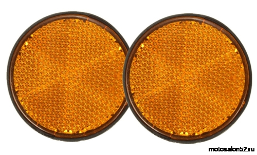 Катафоты универсальные круглые D55 мм, резьба 6 мм (2 шт.)  фото 2