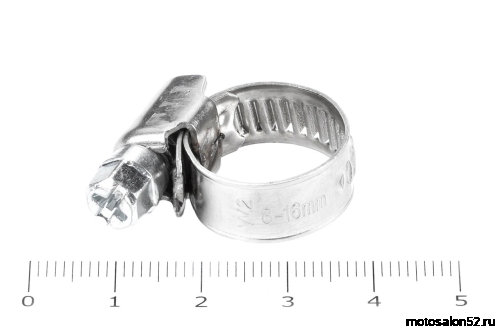 Хомут червячный 08-16/9 нерж. W2 (AISI 430) 