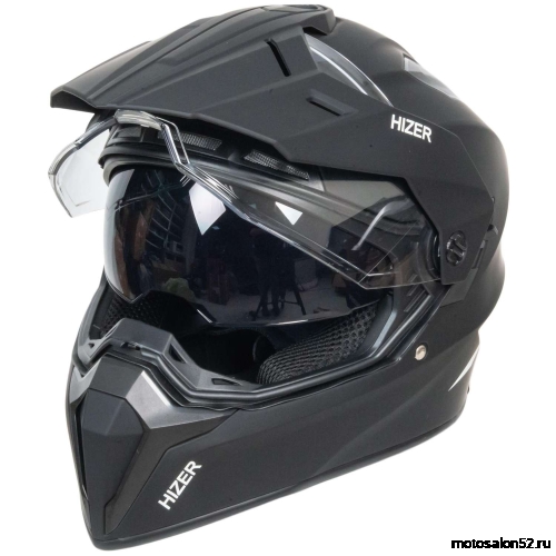 Шлем HIZER J6808 #5 matte/black (2 визора) размер S 