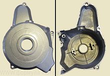 Крышка двигателя левая Альфа,Дельта (2 кат. круглое окно) 