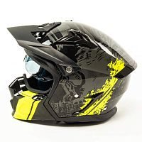 Шлем GTX 690 #2 BLACK/FLUO YELLOW GREY L 