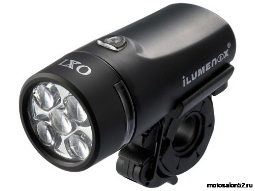 Фара передняя 5 светодиодов, 3 режима влагостойкая(50м), с батарейками iLUMENOX 