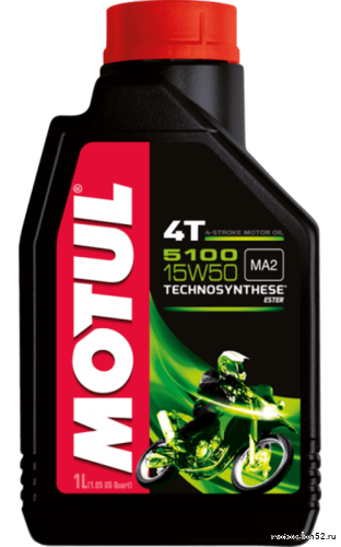 Масло 4Т Motul 5100 SAE15w-50 API SM/SG JASO MA2 TECHNOSYNTHESE® 1л  фото 2