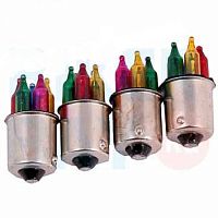 Лампа указатель поворотов 12v G18 ВА15S одноконтактная 5 цветов 