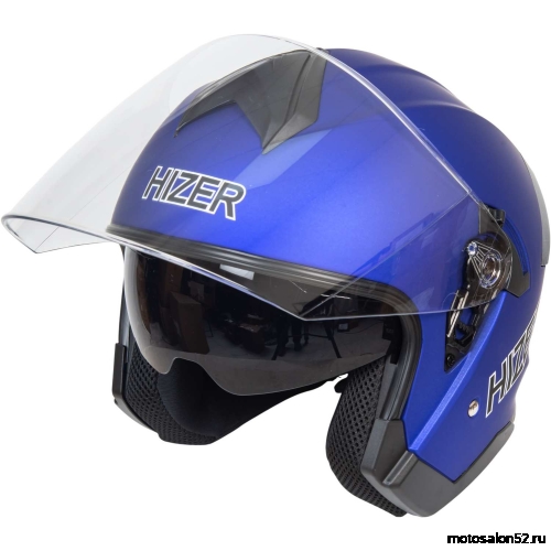 Шлем HIZER J232 #2 matte/blue (2 визора) размер S 