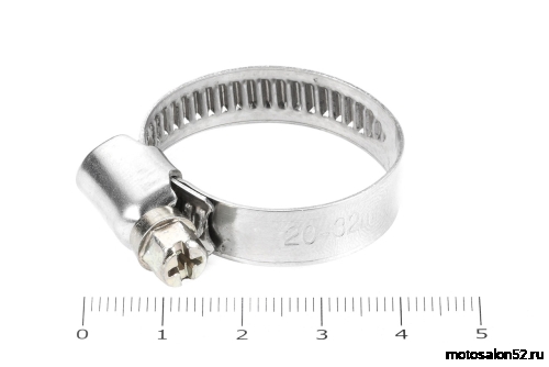 Хомут червячный 20-32/9 нерж. W2 (AISI 430) 