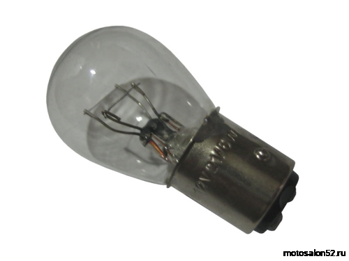 Лампа стоп-сигнала 12v/21/5w S25 двухконтактная прозрачная FDF 