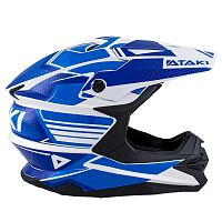 Шлем (кроссовый) Ataki JK801A Legasy (синий/белый глянцевый) M 